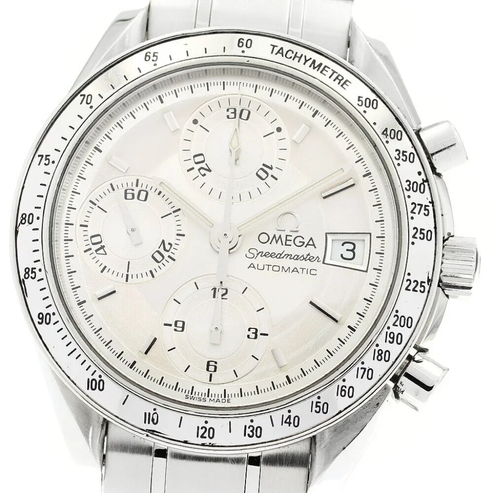 OMEGA Speedmaster Date Chronograph Silver Dial Automatic Men's